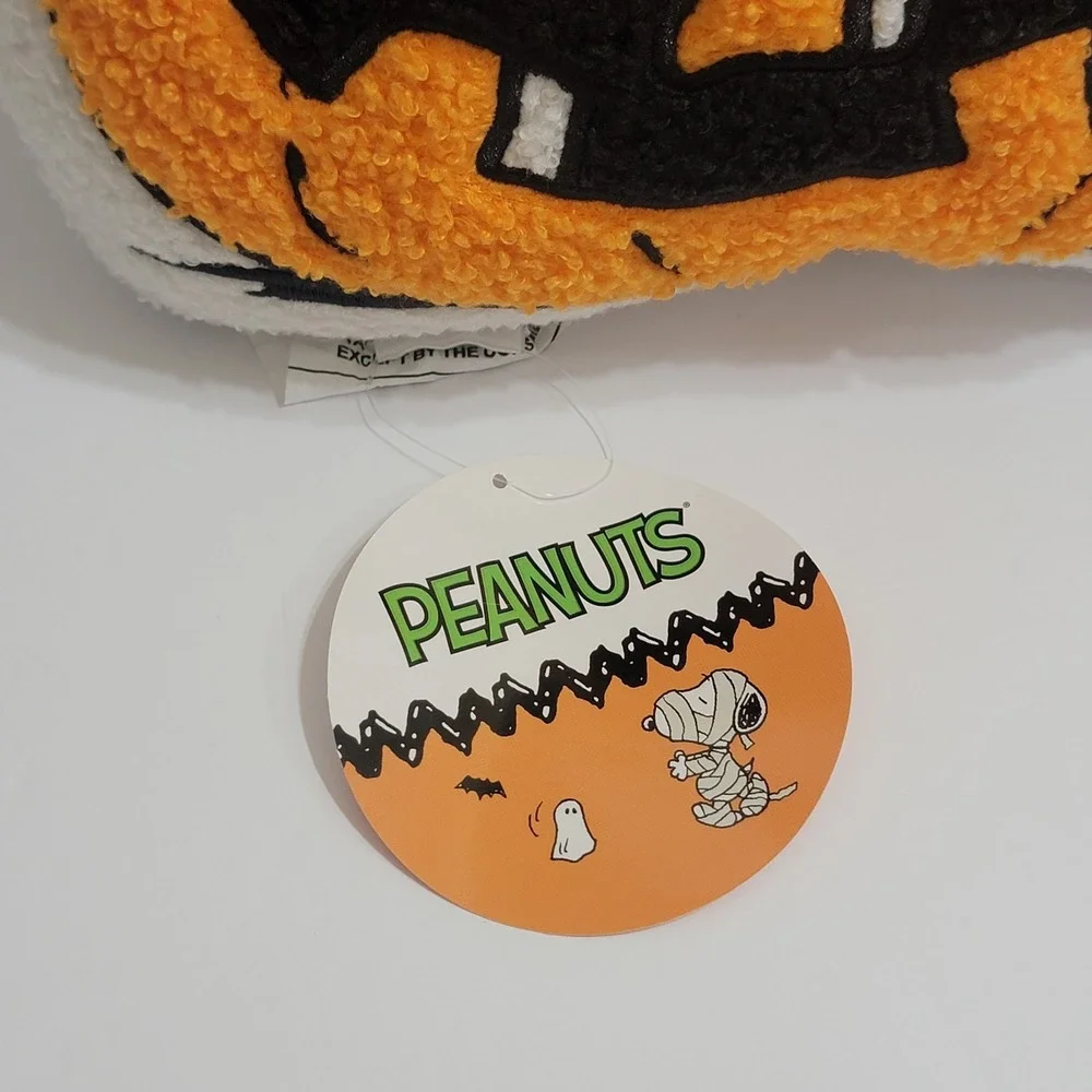 NEW Peanuts Snoopy & Woodstock Jack-O' Lantern Pumpkin Halloween Decor Pillow